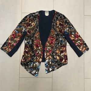 Haute Hippie silk sequined multicolored jacket Sm